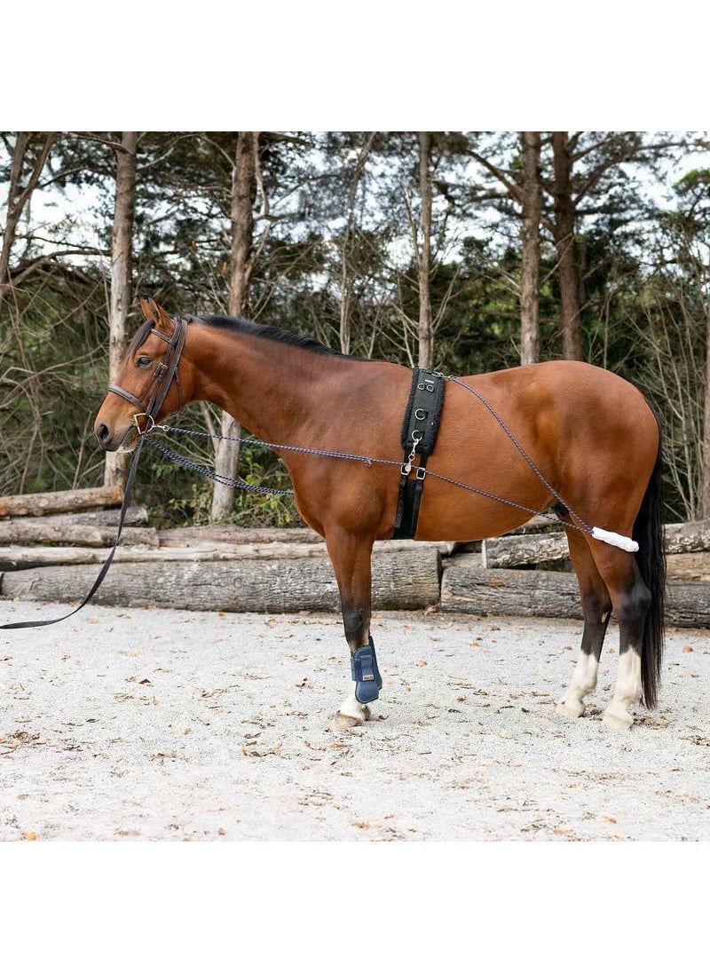 horze HORZE Adjustable Horse Training and Lunging Aid with Rear Fleece Cover  - Image 2
