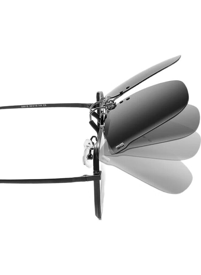 LOVECRAFT Polarized Sunglasses, Large Clip-On, Black Lenses, For Myopia, Driving, Fishing, Buoy Viewing, Enhanced Clarity Sunglasses - Image 2