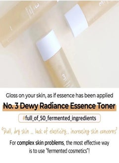 numbuzin Numbuzin No.3 Super Glowing Essence Toner - Radiance-Boosting Toner with Fermented Ingredients, Niacinamide, and Galactomyces for Luminous Skin,Korean Skincare,200ml  - Image 5