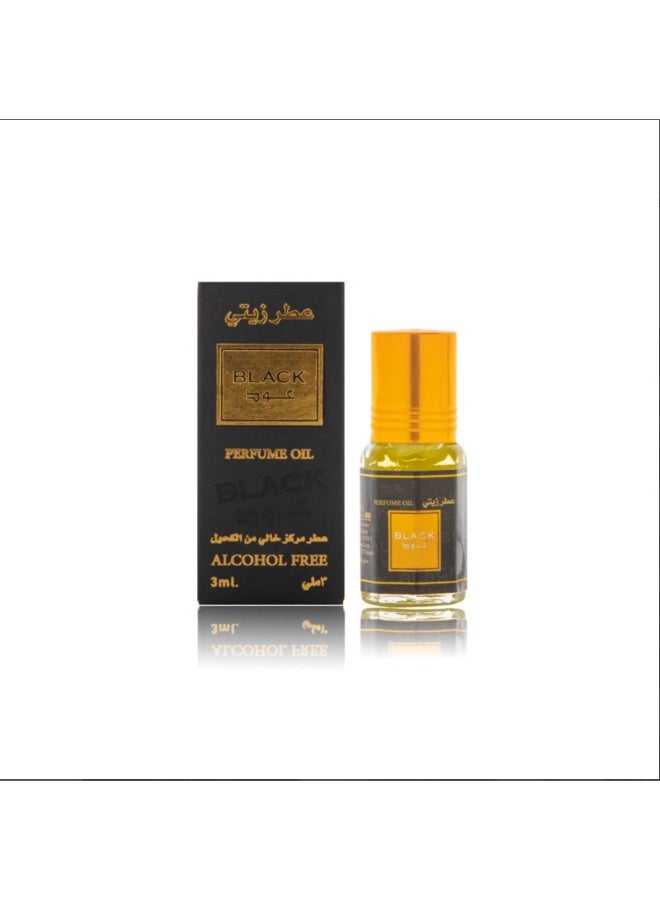 عطر بلاك عود زيتي، خالي من الكحول، 3 مل