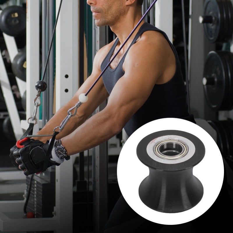62mm PU Plastic Pulley Wheel With Metal Bearings For Gym Equipment Garage Door And Home Projects - Image 4