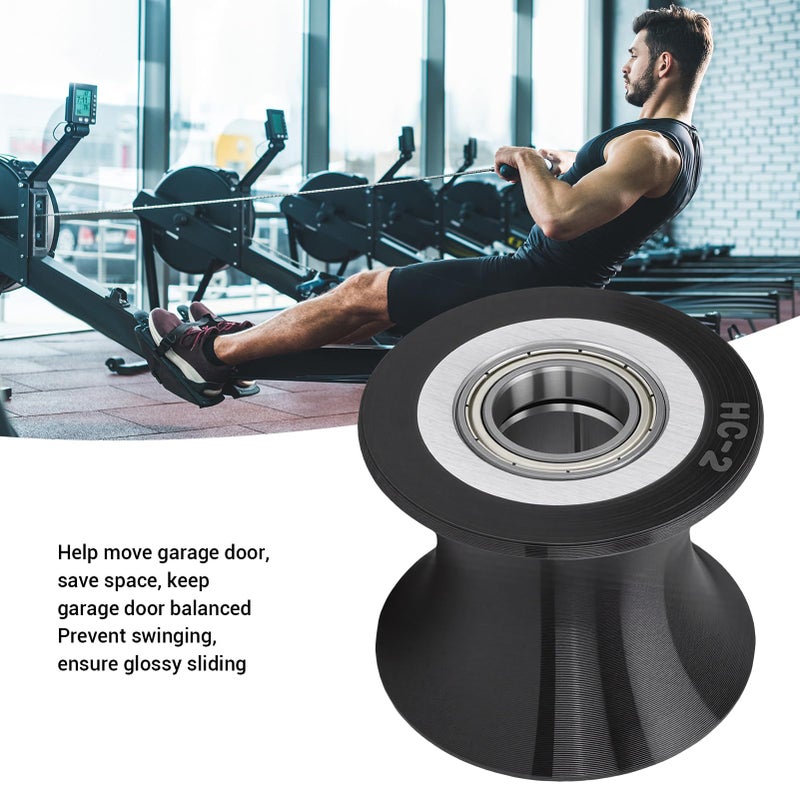 62mm PU Plastic Pulley Wheel With Metal Bearings For Gym Equipment Garage Door And Home Projects - Image 3