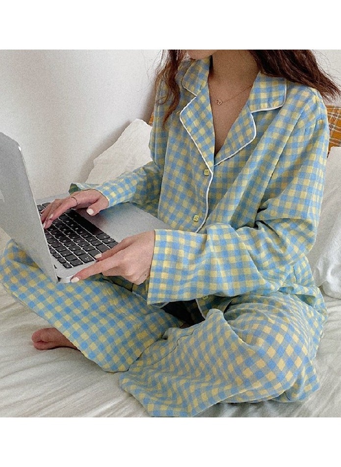 Beauenty - Womens Pajamas Set 2 Piece Button Down Pjs Soft Long Sleeve Top and Pants Sleepwear Set Girls  Lounge Sets - Image 1