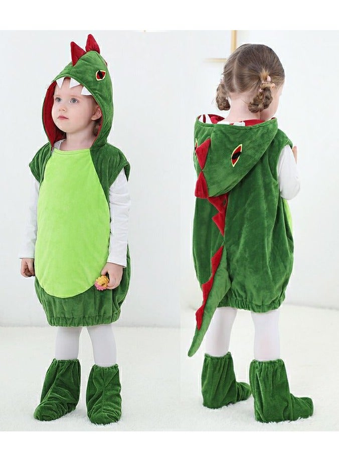 CityRiya-Long Kids Halloween Costumes Dinosaur, Toddler Animal Costumes for Kids, Child Dinosaur Costume with Shoe Cover, Costume Toddler Halloween Dress Up Party for Halloween, Size S for 90-110cm Boys Girls - Image 1