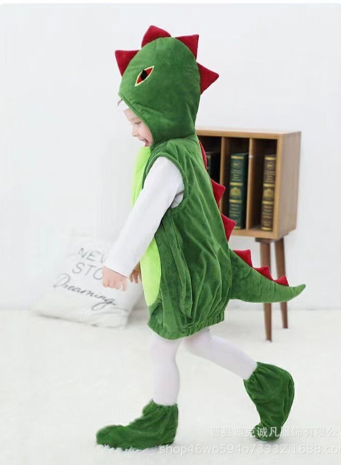 CityRiya-Long Kids Halloween Costumes Dinosaur, Toddler Animal Costumes for Kids, Child Dinosaur Costume with Shoe Cover, Costume Toddler Halloween Dress Up Party for Halloween, Size S for 90-110cm Boys Girls - Image 2