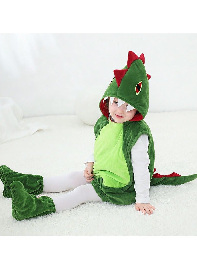 CityRiya-Long Kids Halloween Costumes Dinosaur, Toddler Animal Costumes for Kids, Child Dinosaur Costume with Shoe Cover, Costume Toddler Halloween Dress Up Party for Halloween, Size S for 90-110cm Boys Girls - Image 3
