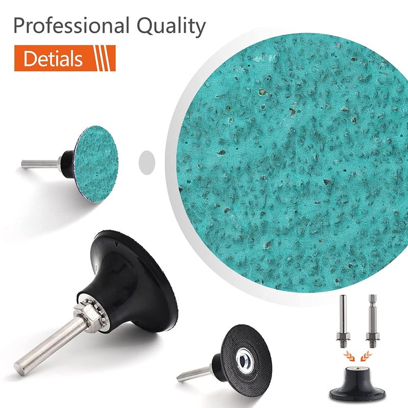 Tshya Quick Change Grinding Disc, 40 Pcs 36Grit 2 inch Roll Lock Sanding Discs,Green Zirconia Coated Disc for Surface Prep 01397 (Green 36 Grit) - Image 4