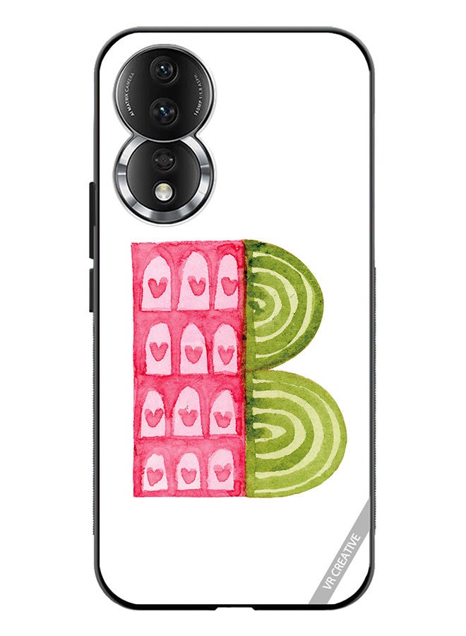 VR CREATIVE Protective Case Cover For Honor 80 Alphabet B Design Multicolour - Image 1