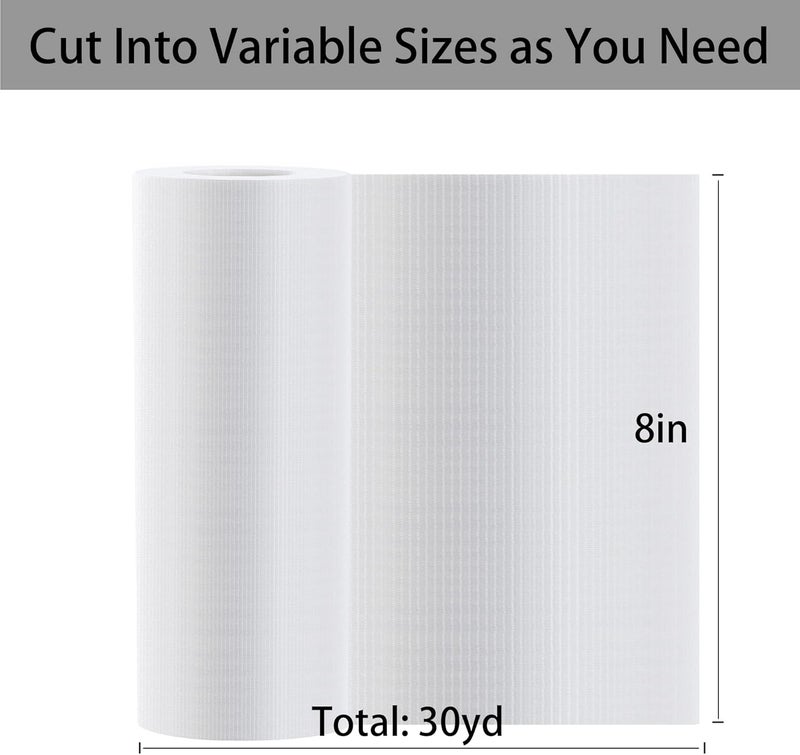 Seneme Water Soluble Stabilizer for Embroidery Topping Film (8 in x 30 yd Roll), 35um Clear Embroidery Stabilizers - Wash Away Embroidery Stabilizer for Machine Embroidery Stabilizer and Hand Sewing - Image 1