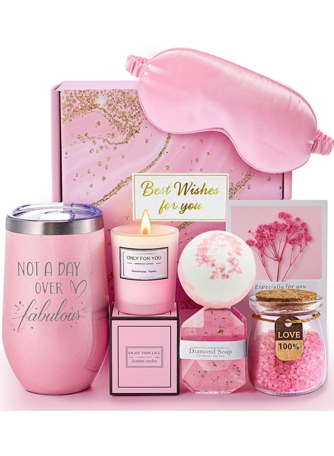 Topyich 7PCS Gift Box Set for Ladies, Relaxing Spa Gift Basket, Unique Inspirational Gifts for Her  - Image 1