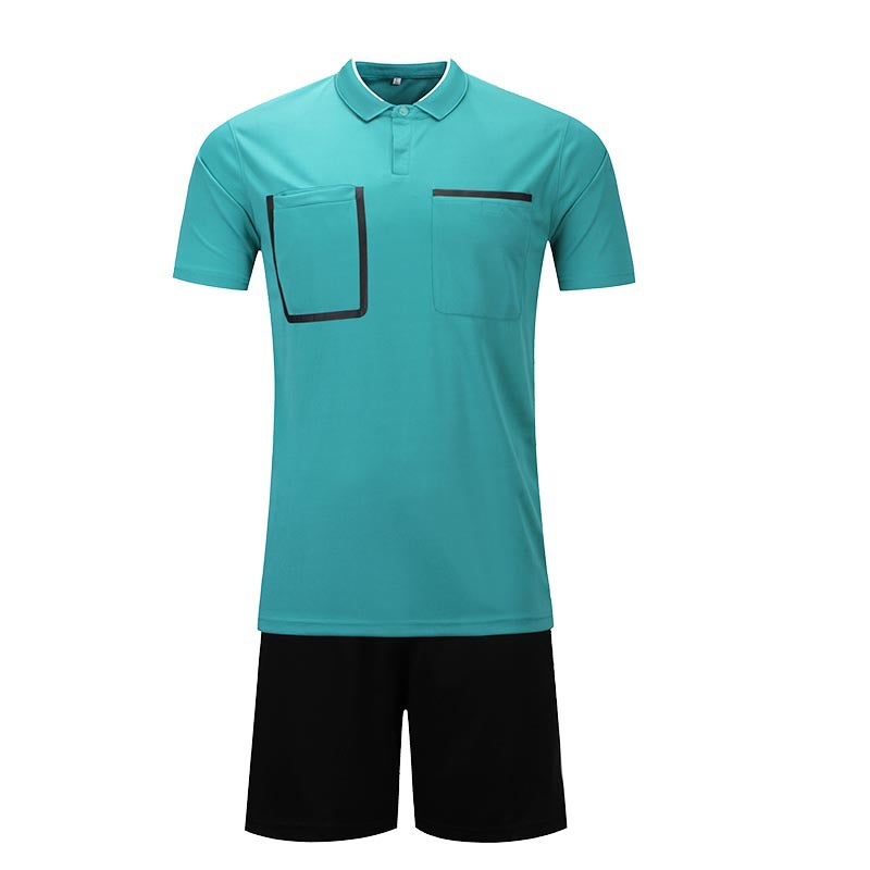 Generic Soccer Referee Kit FIFA Jersey Sports OutfitChampions League short sleeve: dark green Champions League short sleeve: dark green 