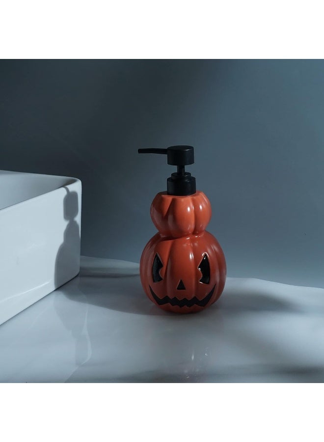 CAAHANJIA CAAHANJIA Pumpkin Soap Dispenser: Halloween Lotion Dispenser, Refillable Liquid Hand Soap Dispenser for Bathroom, Kitchen Sink - Orange  - Image 3