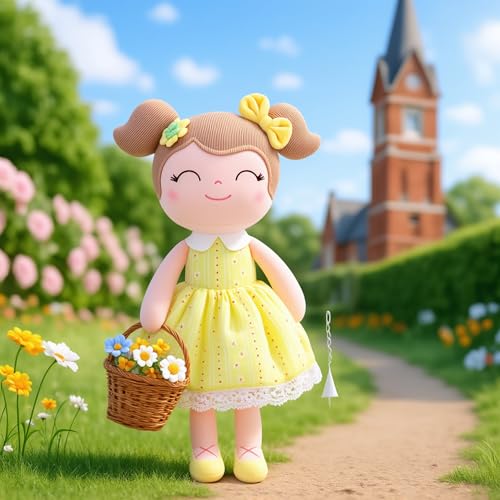 Gloveleya Baby Girl Plush Doll – Soft Snuggle Doll, Cute Toddler Gift with Gift Box, First Baby Doll for Girls, Birthday, Christmas & Holiday Present - Image 3