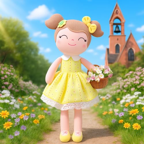 Gloveleya Baby Girl Plush Doll – Soft Snuggle Doll, Cute Toddler Gift with Gift Box, First Baby Doll for Girls, Birthday, Christmas & Holiday Present - Image 5