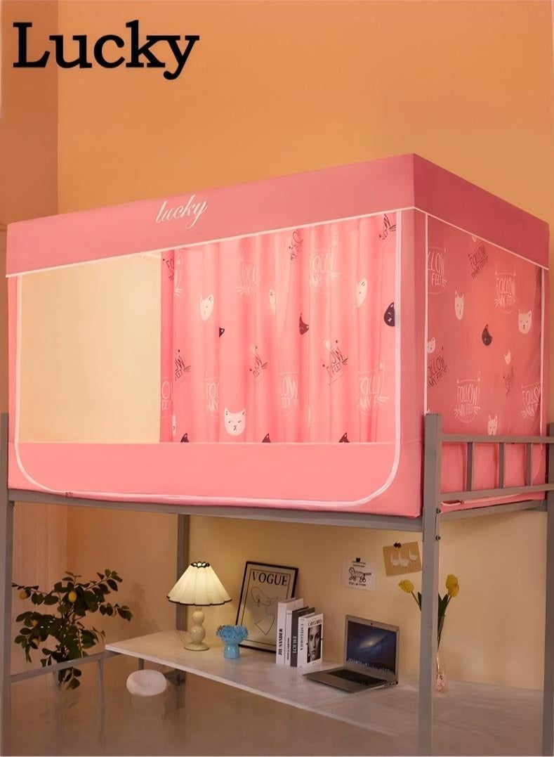 لاكي خيام مظلة السرير ستارة تعتيم ستارة خيمة سرير واحد ستارة قماش تظليل الطالب مظلة السرير ناموسية نوم الطالب حماية الخصوصية - Image 1