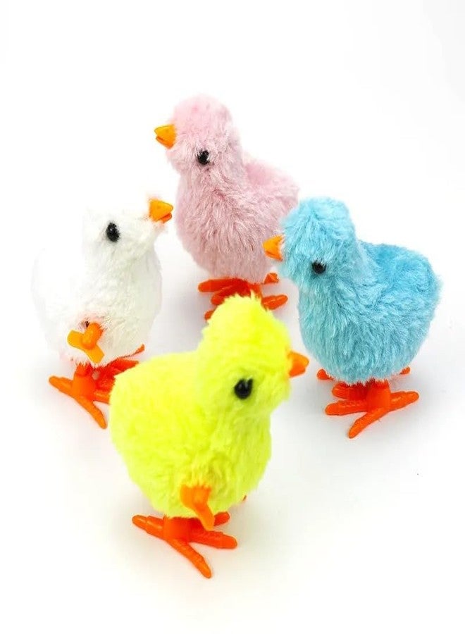 FEXXA Bunny and Jumping Chick Wind Up Toys Novelty Chicken Hopping Windup Toy for Kids Toddlers Adult Easter Egg Hunt Basket Stocking Stuffers Party Gifts [Multicolor] (4 PIC-Chicken-Multicolor) - Image 1