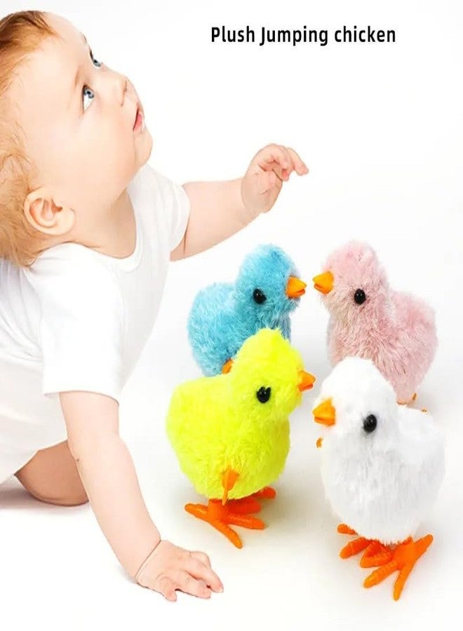 FEXXA Bunny and Jumping Chick Wind Up Toys Novelty Chicken Hopping Windup Toy for Kids Toddlers Adult Easter Egg Hunt Basket Stocking Stuffers Party Gifts [Multicolor] (4 PIC-Chicken-Multicolor) - Image 3
