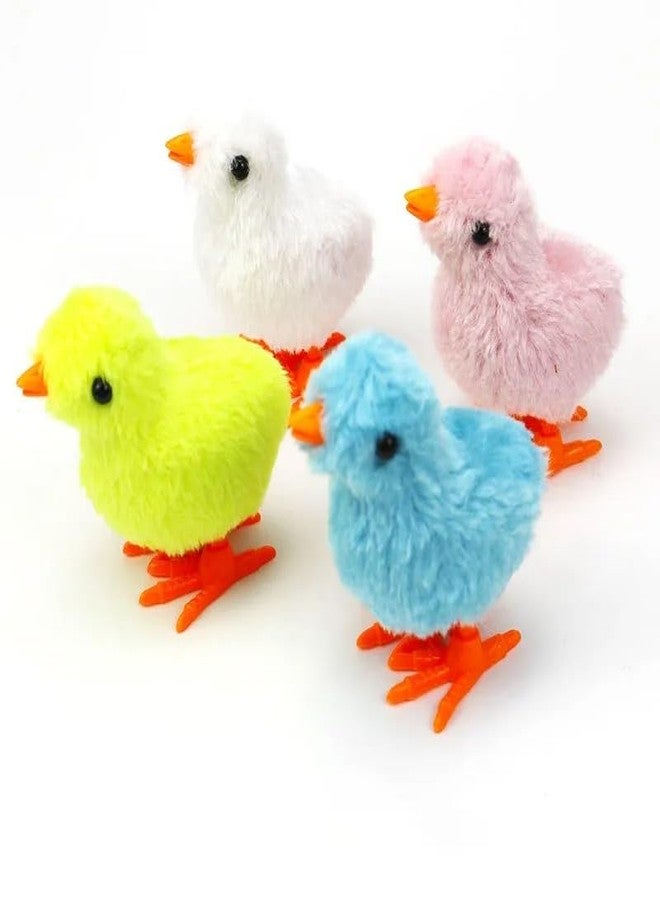 FEXXA Bunny and Jumping Chick Wind Up Toys Novelty Chicken Hopping Windup Toy for Kids Toddlers Adult Easter Egg Hunt Basket Stocking Stuffers Party Gifts [Multicolor] (4 PIC-Chicken-Multicolor) - Image 2