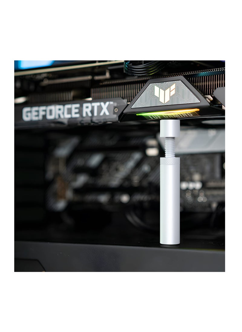 Graphics Card GPU Support Bracket, Adjustable Height GPU Sag Bracket with Magnet & Non-Slip Sheet, GPU Brace for Prevent Universal Graphics Card Sag, L