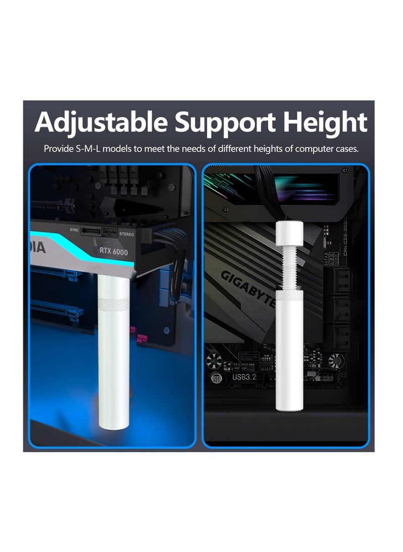 Graphics Card GPU Support Bracket, Adjustable Height GPU Sag Bracket with Magnet & Non-Slip Sheet, GPU Brace for Prevent Universal Graphics Card Sag, L