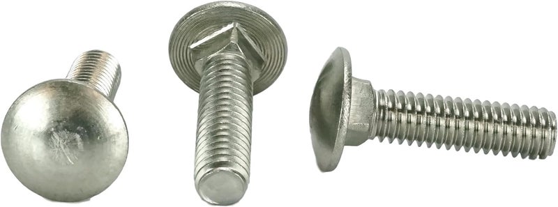 Chenango Supply Stainless 5/16-18 x 1-1/4inches Carriage Bolt (1inches to 5inches Lengths Available in Listing), 18-8 Stainless Steel,25 Pieces (5/16-18x1-1/4) - Image 1