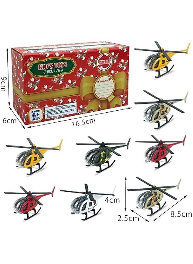 Diecast Helicopters, 12 Pack Military Model Plane Helicopter Toy for Boys 3 4 5 6 7 Year Old, Airplane Vehicles Gift for Toddler Kids 3-8 Years Old Birthday Party Favors  Cake Toppers  - Image 5