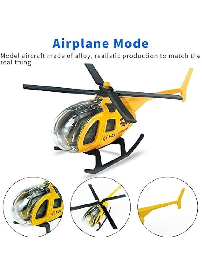 Diecast Helicopters, 12 Pack Military Model Plane Helicopter Toy for Boys 3 4 5 6 7 Year Old, Airplane Vehicles Gift for Toddler Kids 3-8 Years Old Birthday Party Favors  Cake Toppers  - Image 3