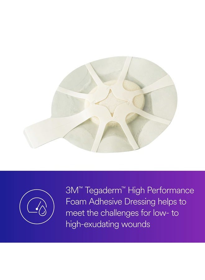 Tegaderm 3M 90614 High Performance Foam Adhesive Dressing, Mini Oval, 10 Pads Per Pack (Pack of 1) - Image 3