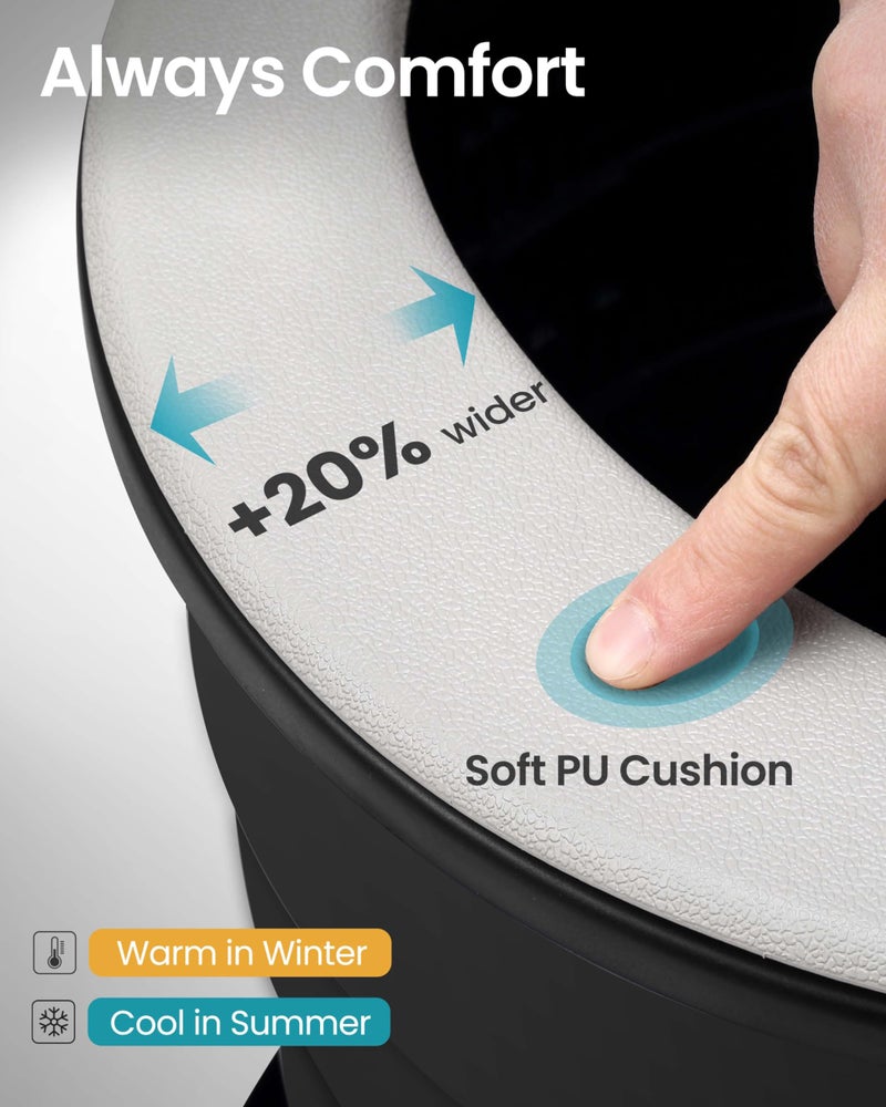 TRIPTIPS 2025 Upgrade Retractable Portable Toilet Foldable with Soft Cushion Height Adjustable Travel Toilet for Car Camping Toilet Porta Potty for Adults and Kids, Portable Toilet for Camping - Image 2