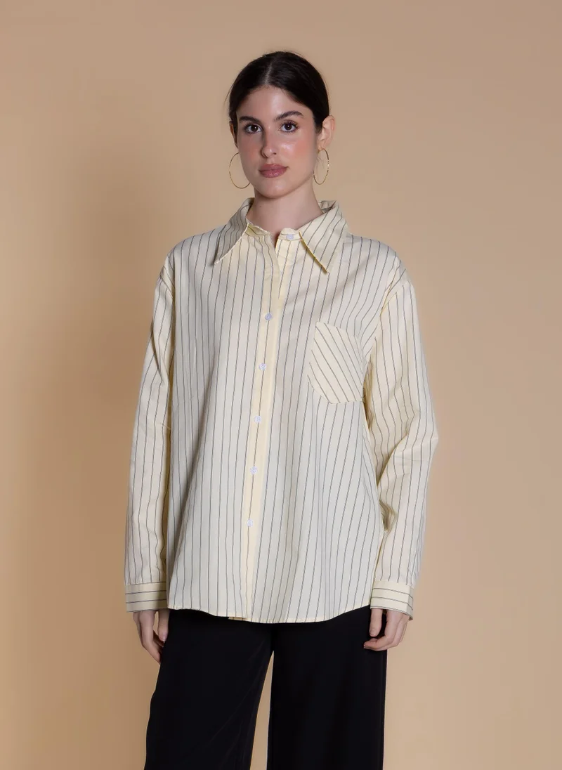 SHAPES STRIPED COTTON SHIRT