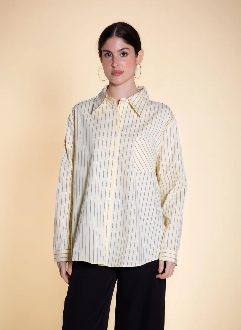 شايبس STRIPED COTTON SHIRT