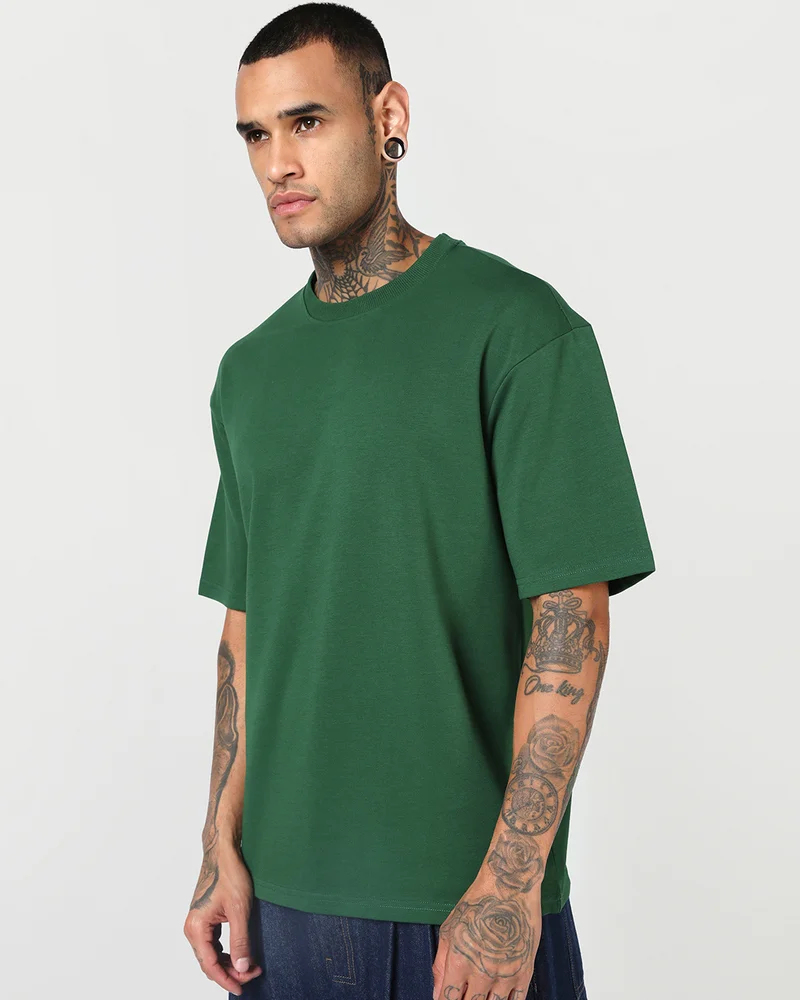 بيواكوف Men's Eden Green Oversized T-shirt