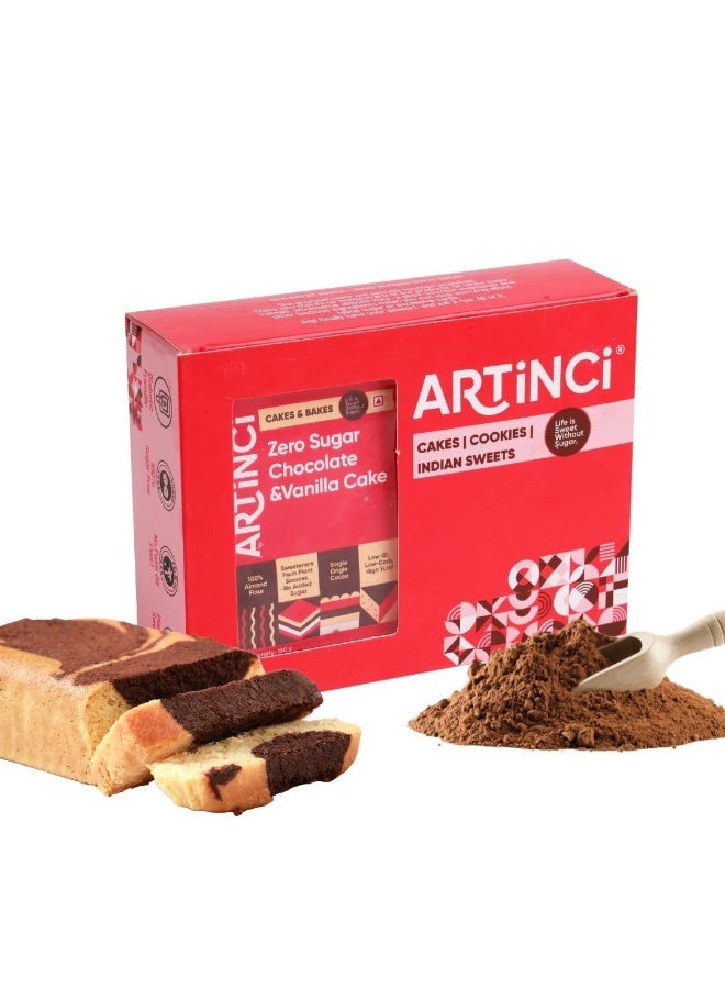 Vanilla and Chocolate Cake, As Seen on Shark Tank India, Keto Diabetic Friendly with 7.1g Protein - Image 1