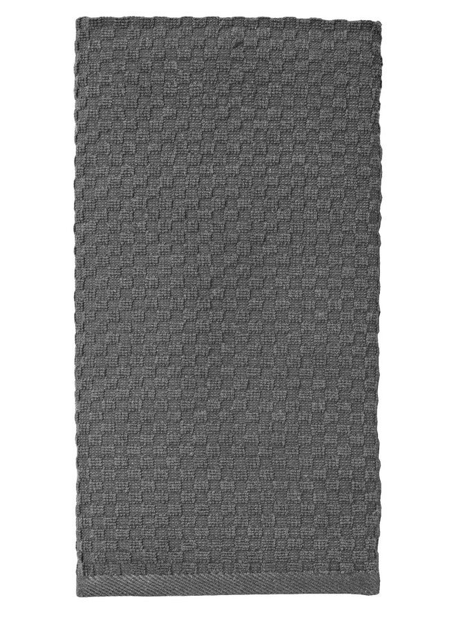 COTTON CRAFT Amazing Kitchen Towels - Set of 8 Terry Towel - 100% Cotton Euro Café Waffle Weave Dish Towel Set - Soft Absorbent Quick Dry Low Lint Reusable Pantry Bar Cleaning Cloth - 16x28 - Charcoal - Image 3