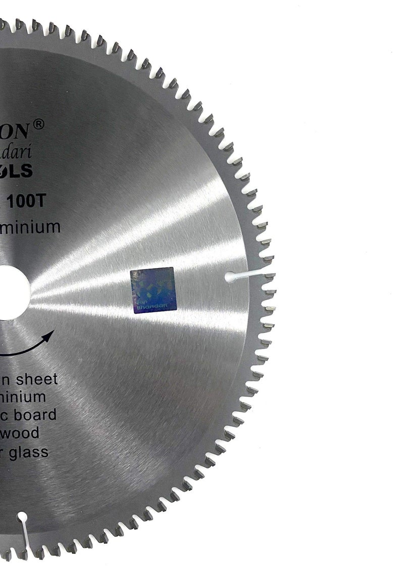 Jon Bhandari Tools 10 inch TCT Super Cut Circular Saw Blade – 100 Teeth, Tungsten Carbide Tipped | Cuts Aluminium, Wood, Plywood, PVC, Plastic & Metal Sheets | For Table, Miter & Circular Saws - Image 2