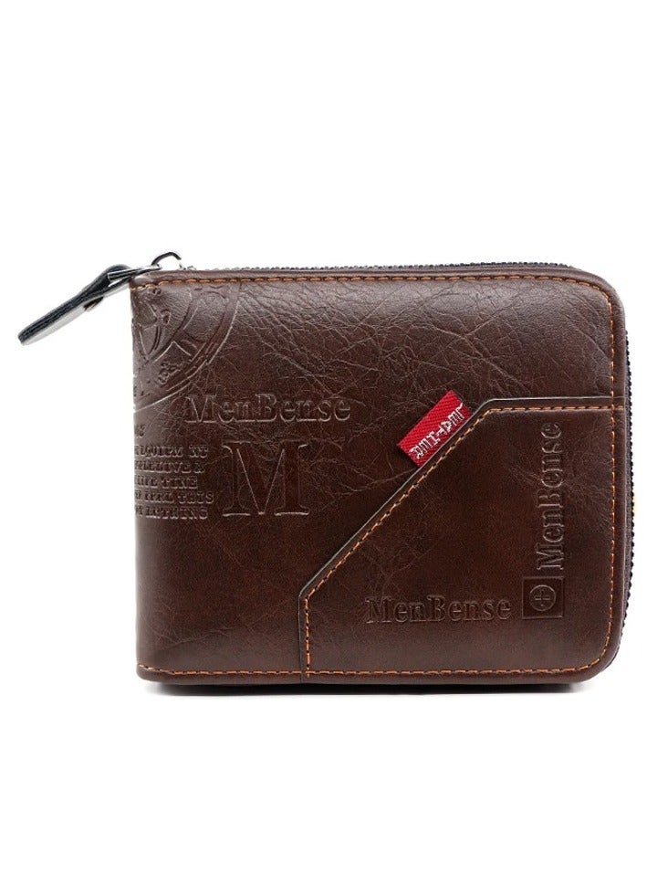 Mens Zipper Wallet Leather Card Wallet  - Image 3