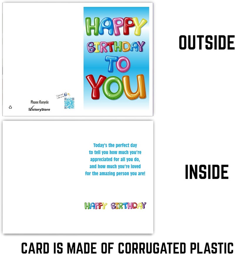VictoryStore Jumbo Birthday Cards Giant Birthday Card Balloon Letters Oversized Greeting Card With Envelope American Made 24x36 Inches - Image 4