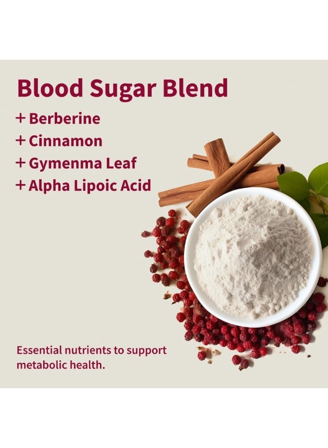 SNAP SUPPLEMENTS Snap Supplements Blood Sugar Support Supplement - Berberine Supplement with Organic Turmeric, Alpha Lipoic Acid, Zinc, Cinnamon, Chromium That Promotes Healthy Glucose Levels, 60 Capsules - Image 2