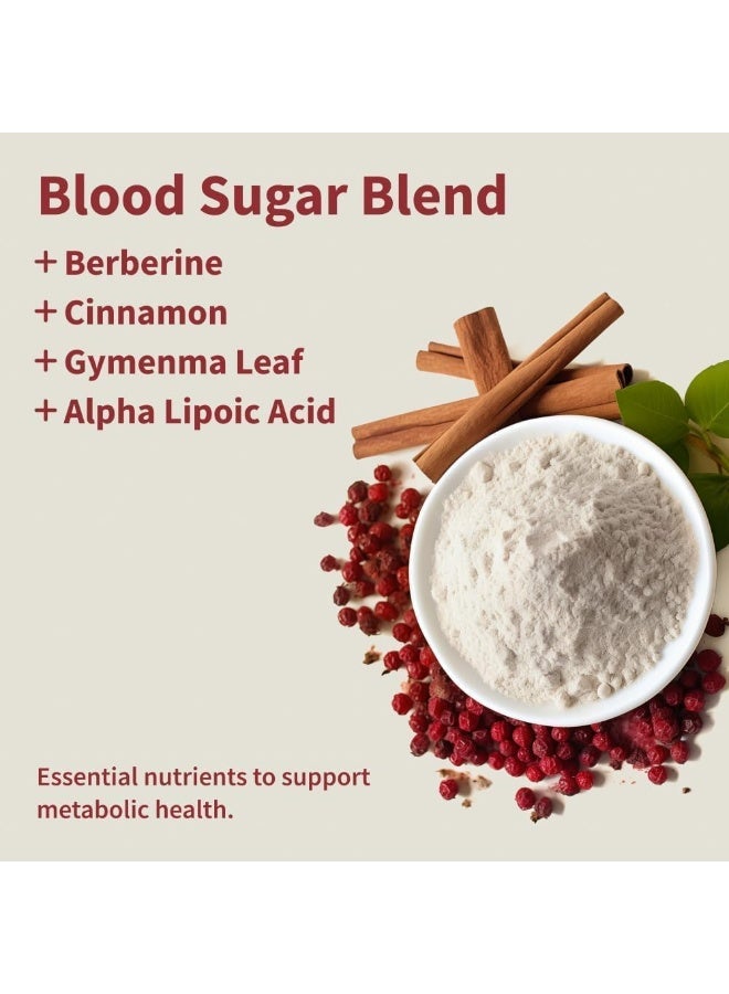 SNAP SUPPLEMENTS Snap Supplements Blood Sugar Support Supplement - Berberine Supplement with Organic Turmeric, Alpha Lipoic Acid, Zinc, Cinnamon, Chromium That Promotes Healthy Glucose Levels, 60 Capsules - Image 3