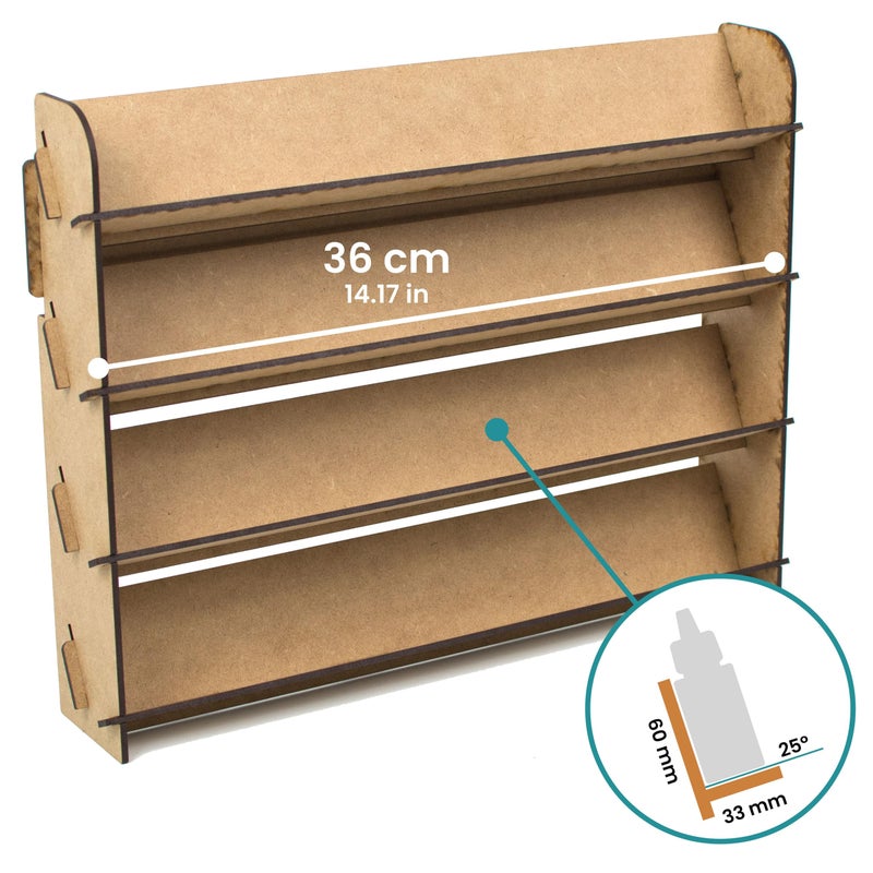 PROSCALE Paint Rack for Model Paints. Hobby Craft Citadel Vallejo Tamiya Army Wall Paint Rack Stand Paint Holder Organiser Miniature Warhammer Paint Storage Model Painting Station (Universal) - Image 3