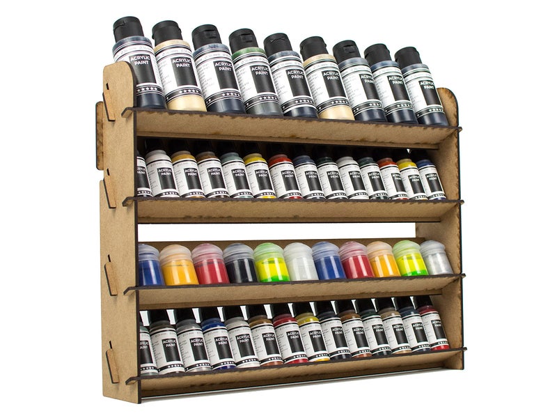 PROSCALE Paint Rack for Model Paints. Hobby Craft Citadel Vallejo Tamiya Army Wall Paint Rack Stand Paint Holder Organiser Miniature Warhammer Paint Storage Model Painting Station (Universal) - Image 1