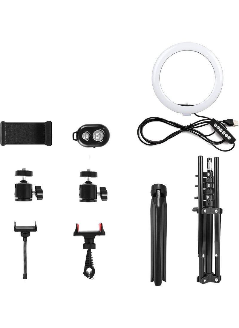 Generic 25.4cm RGB LED Ring Light with 7 Colors and 3 Flash Modes – USB Powered for Photo, Video, Makeup, and Selfies  - Image 4