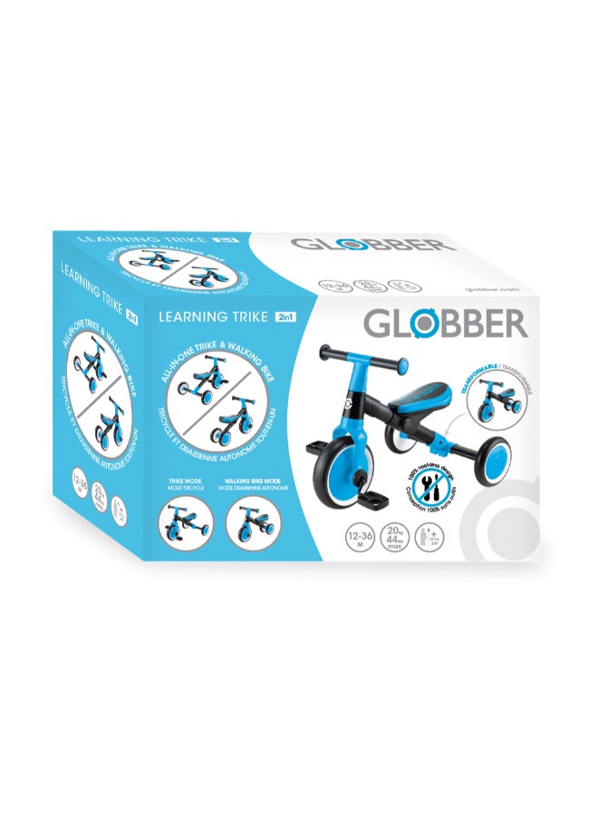 GLOBBER دراجة ثلاثية للتعلم 2 في 1 للأطفال - دراجة تدريب للتوازن قابلة للتحويل - أزرق سماوي - Image 1