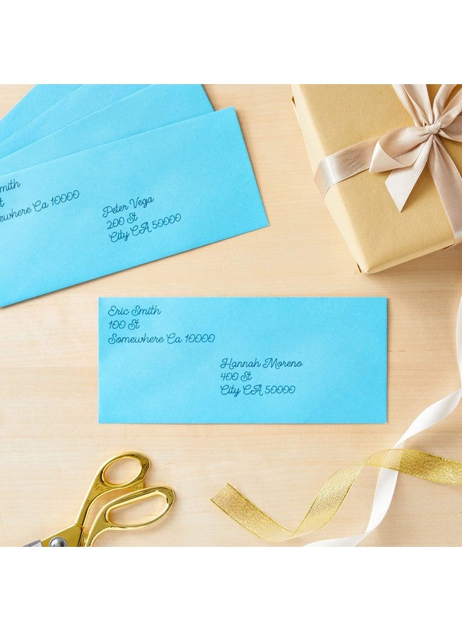 Sustainable Greetings 200Pack 10 Blue Colored Envelopes Bulk With Gummed Seal For Party Invitations Mailing Business Letters Checks Holidays Greeting Cards Thank You Notes (4 1/8 X 9 1/2 In) - Image 3