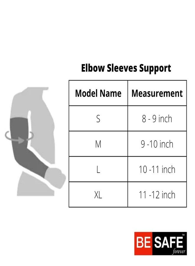BESAFE Forever Nylon 3D Compression Socks & Elbow Support Guard, Elbow Sleeves Band For Men & Women, Gym, Cricket, Badminton, Bikers, L, 1Pcs - Image 5