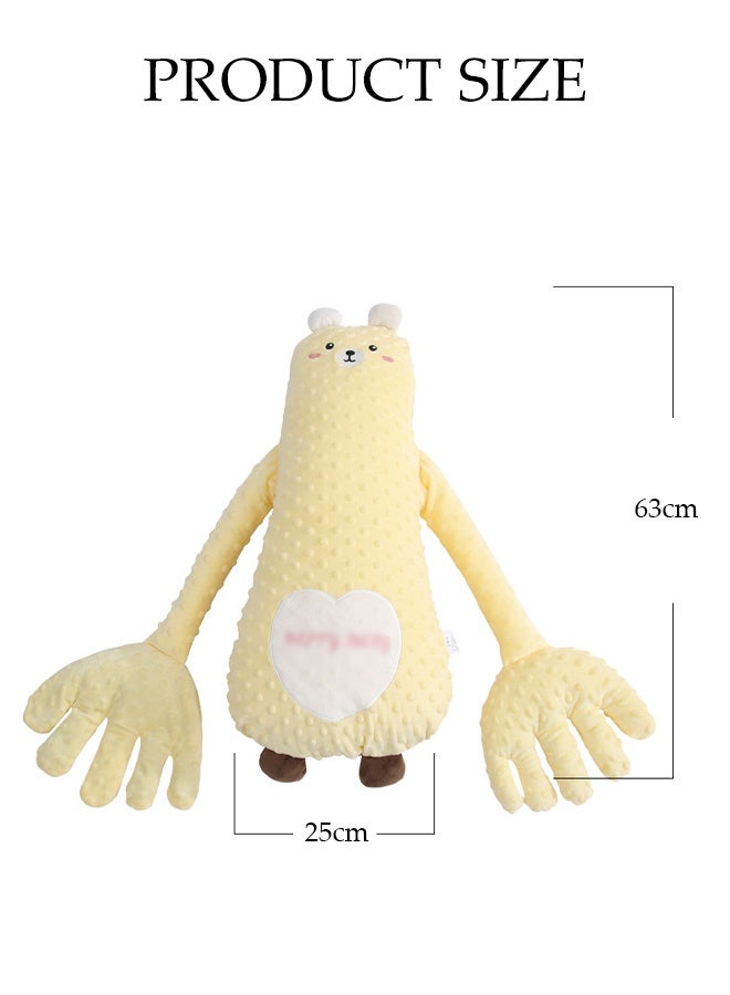 DUNISO Baby Soothing Palm Pillow For Coaxing Baby To Sleep, Exhaust Pillow, Lying Down To Coax Baby To Prevent Fright And Hold Sleeping Soothing Pillow - Simulate Mother's Palm To Help Sleep Coco Bear Model - Image 2