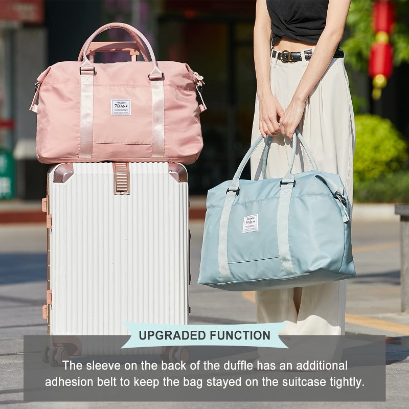 HYC00 Travel Duffel Bag,Sports Tote Gym Bag,Shoulder Weekender Overnight Bag for Women - Image 4