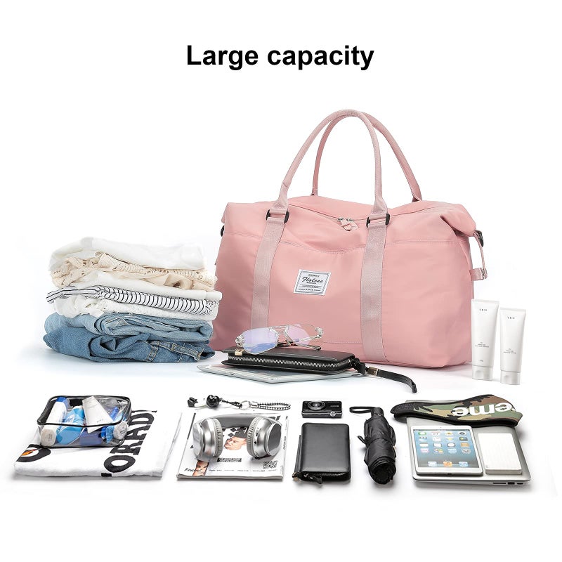 HYC00 Travel Duffel Bag,Sports Tote Gym Bag,Shoulder Weekender Overnight Bag for Women - Image 3