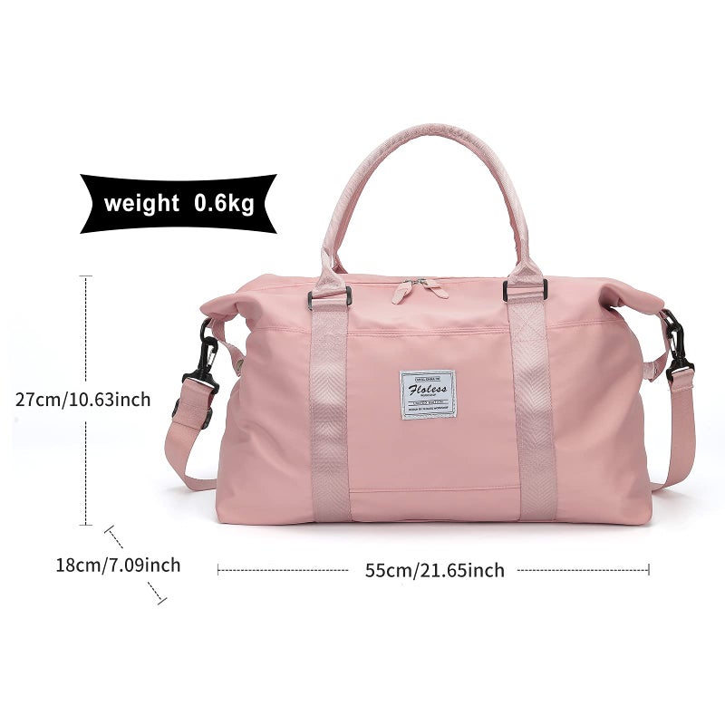 HYC00 Travel Duffel Bag,Sports Tote Gym Bag,Shoulder Weekender Overnight Bag for Women - Image 5
