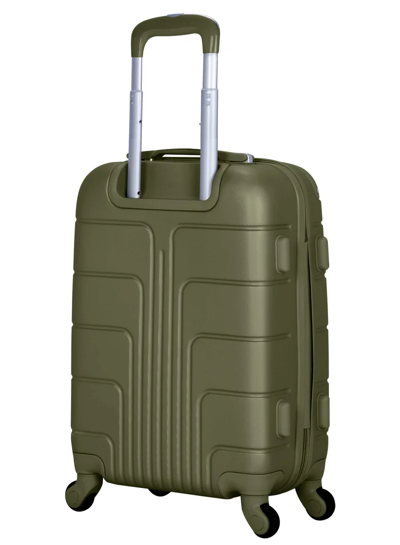 SENATOR Hard Case Travel Bag Cabin Luggage Trolley ABS Lightweight Suitcase with 4 Spinner Wheels A1012 Olive Green